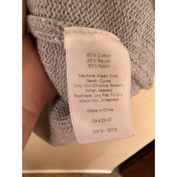 Talbots Women's‎ Gray Sweater Size MP long sleeve round neck polyester rayon - Picture 4 of 6